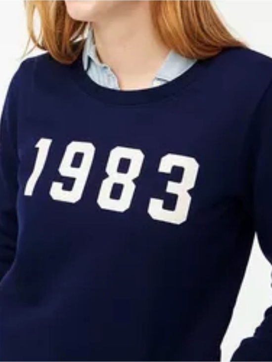 J. Crew Tops - Navy '1983' Women's Sweatshirt
